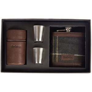 Barbour Tartan Hip Flask and Cups