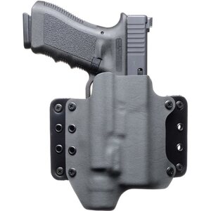 BlackPoint Tactical Leather Wing Holster, 1.75" belt loops, with Light, Canted