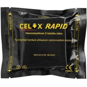 Celox Rapid hemostaattinen Z-taiteltu sidos