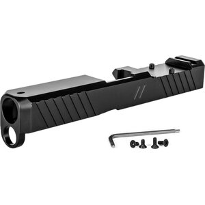 ZEV Z19 DUTY STRIPPED SLIDE WITH RMR CUT FOR 5TH GEN, BLACK