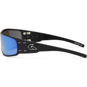 Gatorz Magnum Black with Smoked Polarized Lens w/ Blue Mirror