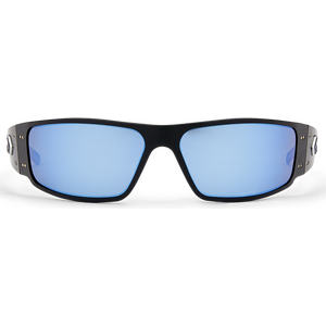 Gatorz Magnum Black with Smoked Polarized Lens w/ Blue Mirror