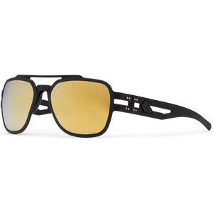 Gatorz Stark Matte Blackout with Rose Polarized w/ Gold Mirror Lens