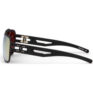 Gatorz Stark Matte Blackout with Rose Polarized w/ Gold Mirror Lens