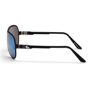 Gatorz Skyhook Matte Black with Smoked Polarized Lens w/ Blue Mirror