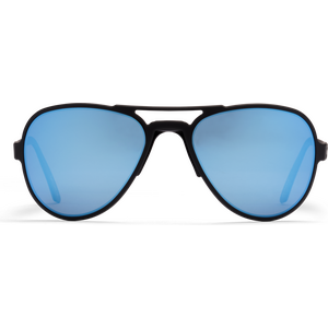 Gatorz Skyhook Matte Black with Smoked Polarized Lens w/ Blue Mirror