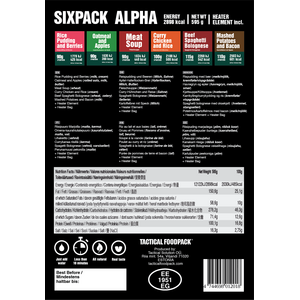 Tactical Foodpack Tactical Six Pack Alpha