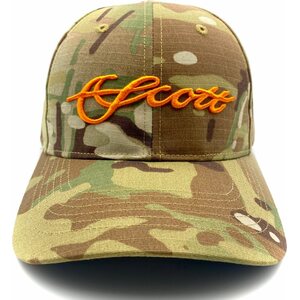 Scott Light Camo Hat with Orange Scott Logo