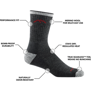 Darn Tough Hiker Micro Crew Midweight Hiking Sock Mens