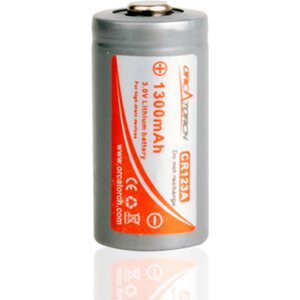 OrcaTorch CR123A Battery 1300mah