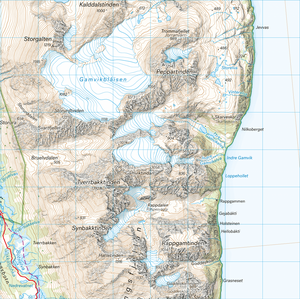 Calazo Lyngen 1:50 000
