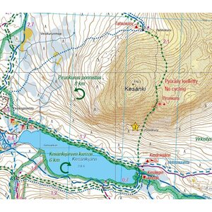 Ylläs Levi Aakenus 1:25 000, ulkoilukartta 2021