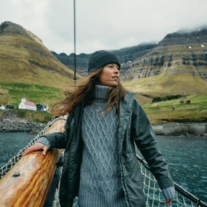 Fjällräven Övik Cable Knit Roller Neck Womens