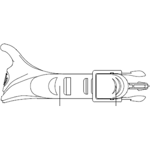 Tusa Black Fin Strap w/male buckle