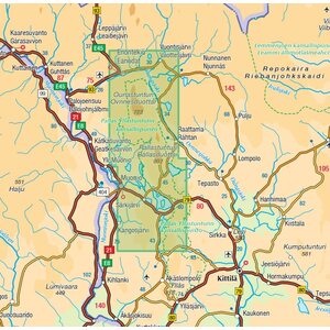 Pallas Hetta Olos ulkoilukartta 1:50 000 / 1:25 000 2021