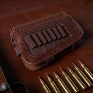 Allen Westcliff Leather Buttstock Cartridge Carrier with Cheek Piece
