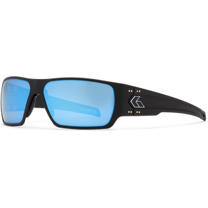 Gatorz Specter Cerakote Black w/Silver Logo, Blue Mirror OPz Gray Lens