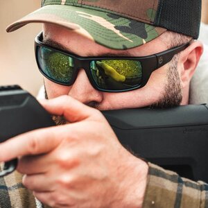 Magpul Apex Eyewear, Polarized - Black Frame, Violet Lens/Green Mirror
