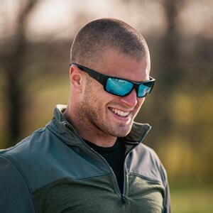 Magpul Ascent Eyewear, Polarized - Black Frame, Bronze Lens/Blue Mirror