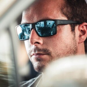 Magpul Explorer Eyewear, Polarized - Black / Bronze, Blue Mirror