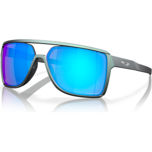 Oakley Castel Matte Silver/Blue Colorshift w/ Prizm Sapphire