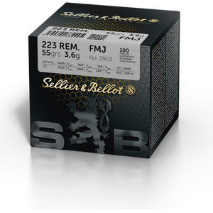 Sellier & Bellot .223 Rem FMJ 100 kpl 3,6g 55gr bulk