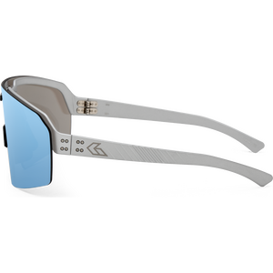 Gatorz Havok, Stainless Cerakote with ANSI Z87+ Smoke w/ Blue Mirror