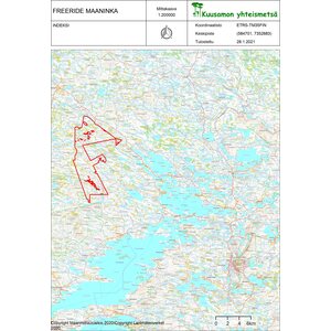 Kuusamon yhteismetsä Freeride-moottorikelkkalupa, VUOROKAUSILUPA KEVÄT 2025, Maaninka