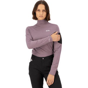 Mons Royale Diversion Merino Mock Neck Long Sleeve Womens
