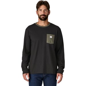 Patagonia Long-Sleeved Shop Sticker Pocket Responsibili-Tee Mens