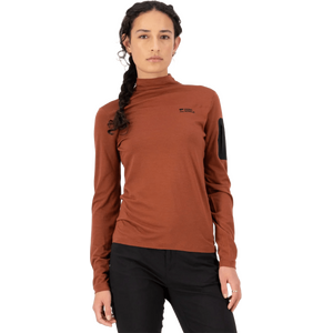 Mons Royale Diversion Merino Mock Neck Long Sleeve Womens