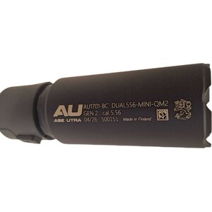 Ase Utra DUAL556-MINI GEN2, QM2 + Suomen Leijona laseroituna Ase Utran merkintöjen jatkeena SAKO ARG S40 OSTANEILLE