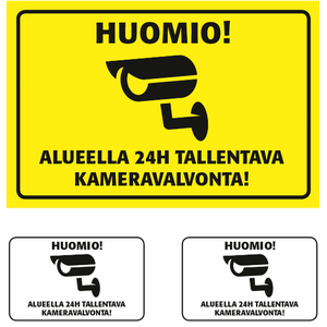 Burrel Valvontakyltti ja ikkunatarrat