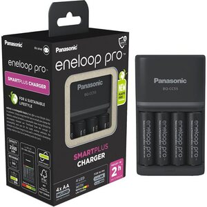 Fenix Panasonic Eneloop Pro BQ-CC55 Charger + 4pcs Eneloop Pro AA 2500mAh