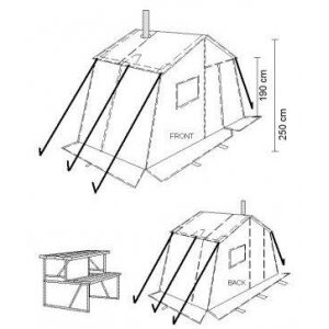 Savotta Large Sauna tent (Includes centre and side poles)