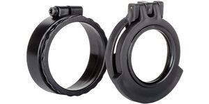 Tenebraex Clear Tactical Clear Flip Cover with Adapter Ring, Objective, Black in color, to fit ELCAN Specter DR 1x/4x Black. Single Tab Cover.