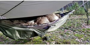 Bushmen Glow Camp quilt +5C