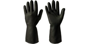 KUBI Black Standard Latex Gloves 1.6mm