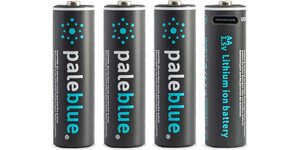 Pale Blue AA USB-C Rechargeable Batteries