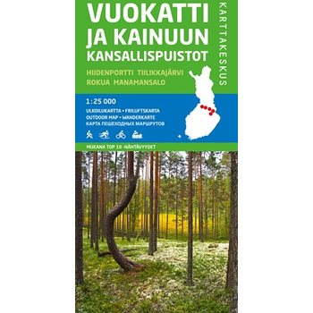 Vuokatti ja Kainuun kansallispuisto ulkoilukartta 1:25 000, 2015