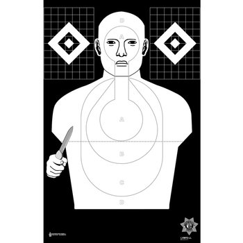 Law Enforcement Targets Las Vegas Metro (NV) PD Low-Light Hostile Qualification Cardboard Target
