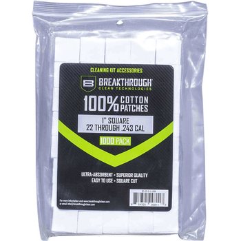 Breakthrough Square Cotton Patches - 1" x 1" - 1,000pcs / Pack with Plastic Tray