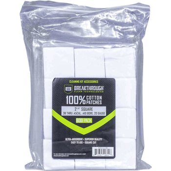 Breakthrough Square Cotton Patches - 2-1/2" x 2-1/2" - 540pcs / Pack with Plastic Tray