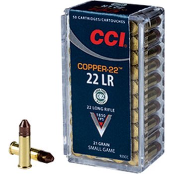 CCI .22 LR Copper 1,36g 50 unités