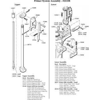 Dillon Precision Super 1050 Primer System (S1050 PSA) Slide Roll Pin Sleeve