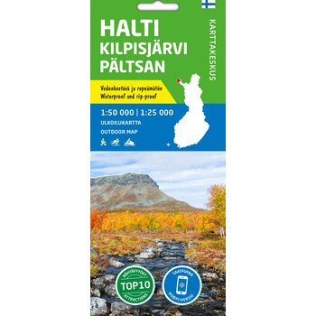 Halti Kilpisjärvi Pältsan 1:50 000 / 1:25 000, ulkoilukartta 2021