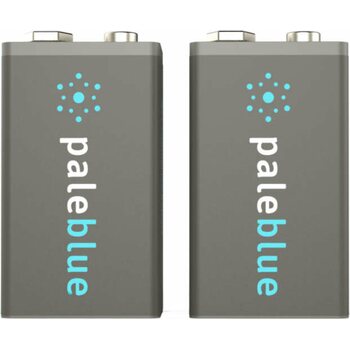 Pale Blue 9V USB Rechargeable Smart Batteries