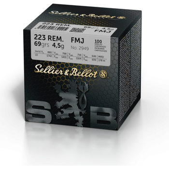 Sellier & Bellot .223 Rem FMJ 100 kpl 4,5g 69gr bulk