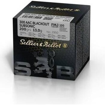 Sellier & Bellot 300 AAC Blackout FMJ 13,0g Subsonic Bulk, 100kpl