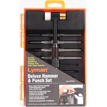 Lyman Deluxe Set, Tool, 7 Punches/Hammer Brass
